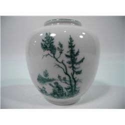 3" Rosenthal Signed Vase Man & His Dog