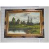 Image 1 : Original Oil on Canvas Lakeside View