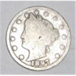 1897 LIBERTY HEAD "V" NICKEL *NICE EARLY U.S. NICKEL*!! LIBERTY HEAD NICKEL CAME OUT OF SAFE!!