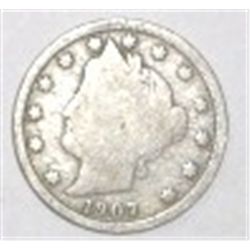 1907 LIBERTY HEAD "V" NICKEL *NICE EARLY U.S. NICKEL*!! LIBERTY HEAD NICKEL CAME OUT OF SAFE!!