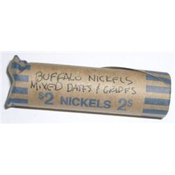 ROLL OF BUFFALO NICKELS 40 TOTAL *MIXED DATES & GRADES*!! ROLL CAME OUT OF SAFE!!