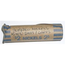 ROLL OF BUFFALO NICKELS 40 TOTAL *MIXED DATES & GRADES*!! ROLL CAME OUT OF SAFE!!