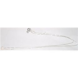 STERLING SILVER BOX CHAIN STAMPED .925 SILVER WEIGHS .05ozs *NEW CONDITION-GREAT CHAIN FOR PENDANTS*