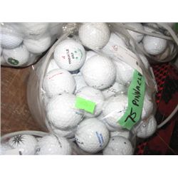 BAG OF GOLF BALLS - APPROX 75 BALLS/BAG