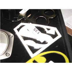 BELT BUCKLE - SUPERMAN - BLACK & WHITE