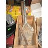 Image 1 : OLD SHOVELS (2) IN VINTAGE BLASTING CAP WOOD BOX