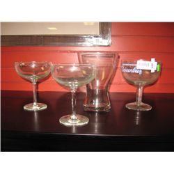 ASSORTED LARGE GLASSES  - 4 PC