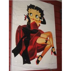 BETTY BOOP IN RED DRESS - ON CANVASS