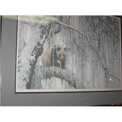 FRAMED L E PRINT " WINTER FILIGREE - GIANT PANDA - ROBERT BATEMAN