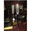 Image 1 : METAL & GLASS - CHAMPAGNE FOR TWO SET - NEW