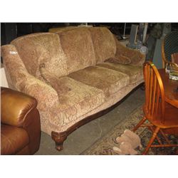 WOOD & UPHOLSTERED COUCH