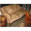 Image 1 : WOOD & UPHOLSTERED COUCH