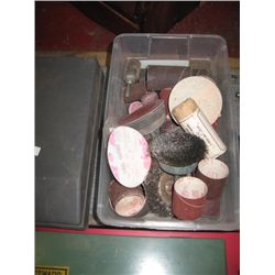 BOX OF TUBE SANDPAPER & WHEELS