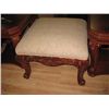 Image 1 : ELEGANT PADDED OTTOMAN W/ CHERRY LEGS - NEW