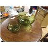 Image 1 : CHIP & DIP GREEN GLASS 2PC SET