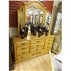 Image 1 : OAK DRESSER WITH WING MIRROR - NEW