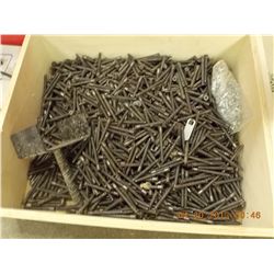 WOOD BOX OF SCREWS