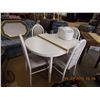 Image 1 : DINING TABLE - WHITE - WITH LEAF AND FOUR CHAIRS