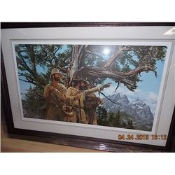 FRAMED L E PRINT "JUST OVER THE RIDGE PAULE CALLE