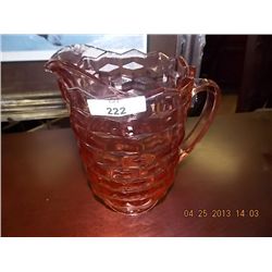 DEPRESSION GLASS JUICE JUG SMALL CHIPS