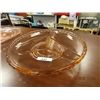 Image 1 : DEPRESSION GLASS DIVIDED SERVING DISH