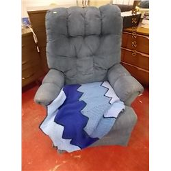 BLUE ROCKER ARM CHAIR -AS-IS