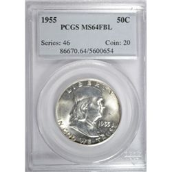 1955 FRANKLIN HALF DOLLAR MS64 FBL