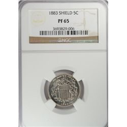 1883 SHIELD NICKEL NGC PF-65