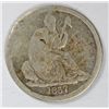 Image 1 : 1857 SEATED DIME AG