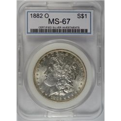 1882-O MORGAN DOLLAR CSI MS67