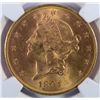 Image 2 : 1894-S $20.00 GOLD LIBERTY NGC MS62