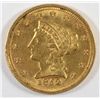 Image 1 : 1852 -2.50 LIBERTY GOLD ORIGINAL MS63 RARE!