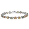 Image 1 : 8.55ctw Genuine Multigemstone .925 Sterling Silver Bracelet