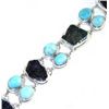 Image 1 : Moldavite and Larimar Bracelet