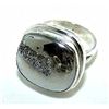 Image 1 : Silver and Coated Drusy Ring