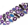 Image 1 : Amethyst, Titanium Drusy and Biwa Pearl Bracelet