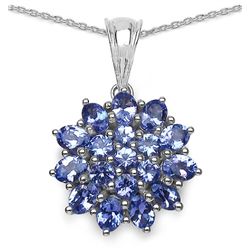 2.31ctw Genuine Tanzanite .925 Sterling Silver Pendant