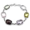 Image 1 : 49.47ctw Genuine Multigemstone .925 Sterling Silver Bracelet