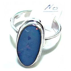 Silver and Fire Opal Ring