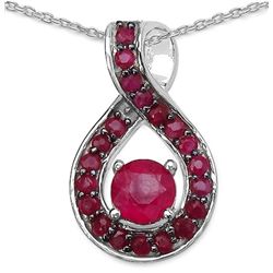 1.81ctw Genuine Ruby .925 Sterling Silver Pendant