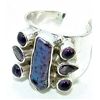 Image 1 : Silver and Biwa Pearl & Amethyst Ring