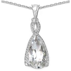 5.47ctw Genuine Crystal Quartz .925 Sterling Silver Pendant