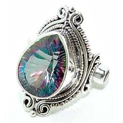 Silver and Mystic Topaz Ring