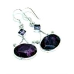 Charoite & Amethyst Earrings