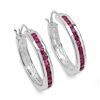 Image 1 : 0.99ctw Genuine Ruby .925 Sterling Silver Earrings