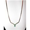 Image 1 : 18K GOLD DIAMOND AND EMERALD NECKLACE