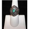 Image 1 : 14K GOLD DIAMOND AND EMERALD RING