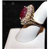 Image 2 : 14K GOLD DIAMOND AND RUBY RING