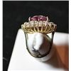 Image 4 : 14K GOLD DIAMOND AND RUBY RING