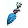 Image 1 : Azurite & Amethyst Pendant